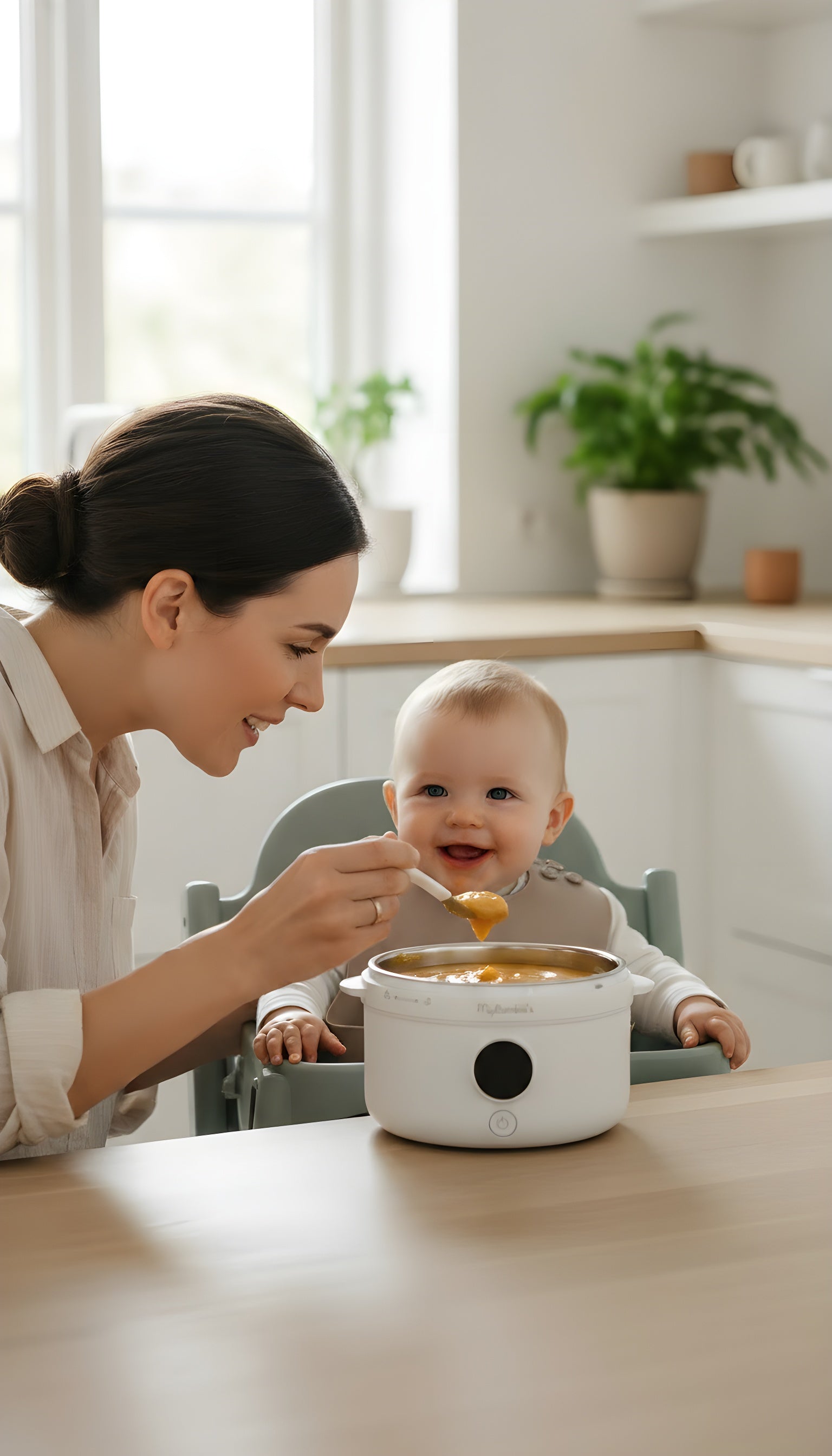 Feeding your baby warm purées has never been easier
